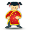 Chinese Girl Icon Clip Art